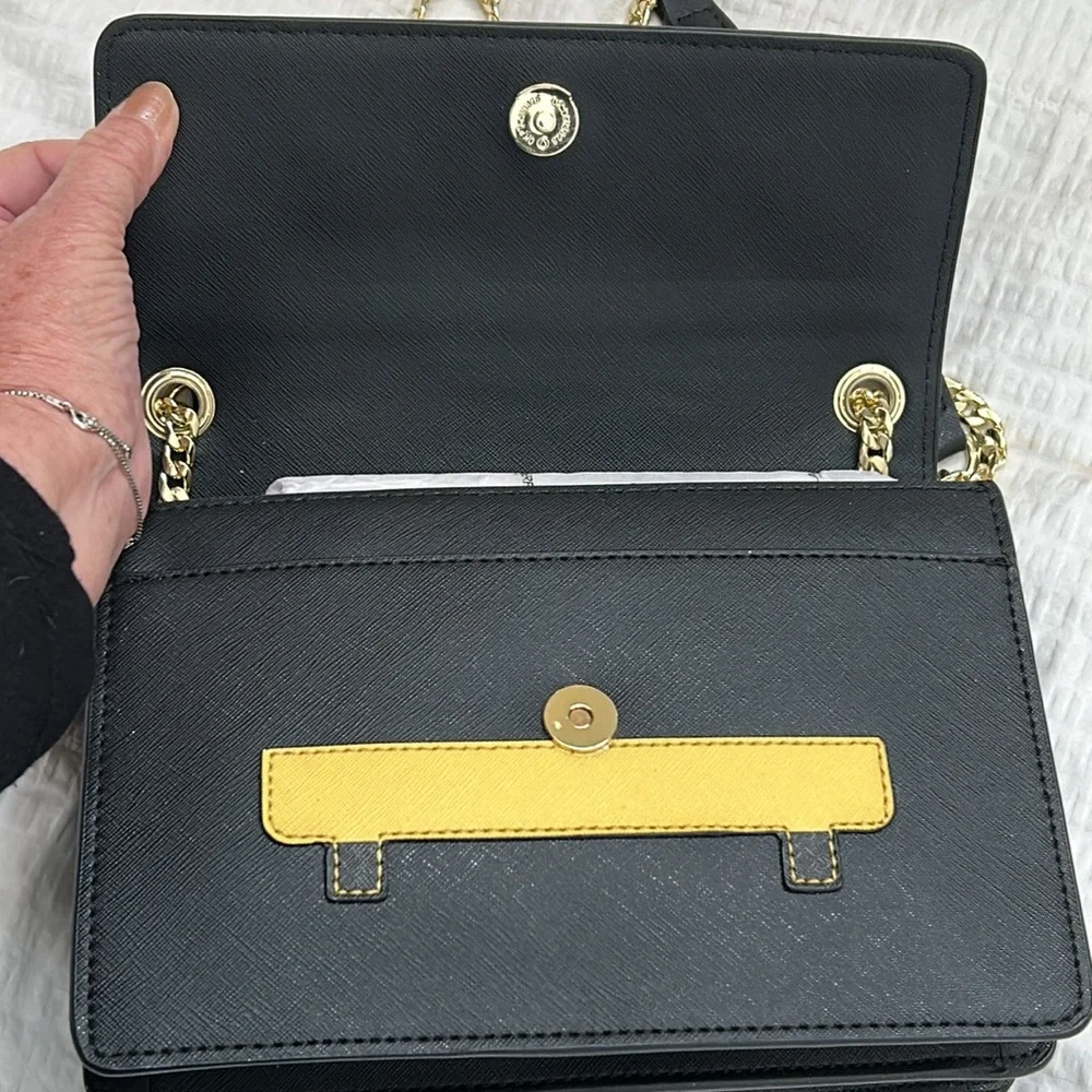 NWT Carl Lagerfeld New York City Cross Bag Handbag Yellow Taxi Cab Cat Maybelle - Picture 3 of 12